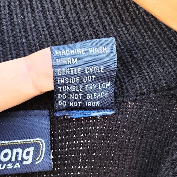 XL tall men BILLABONG 1/4 zip black sweater - Picture 7 of 14